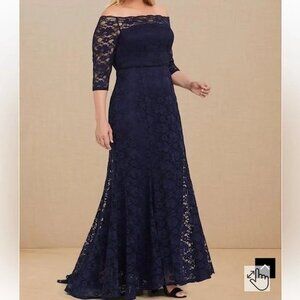 Torrid Maxi Lace Off-Shoulder Gown